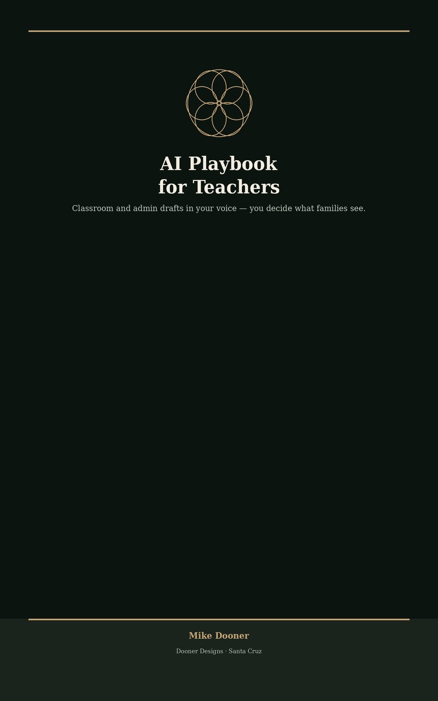 AI Playbook for Teachers cover